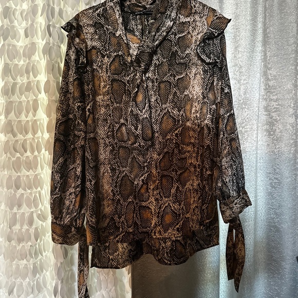 Zara Snake skin print blouse - Picture 5 of 11